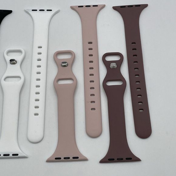 IWatch Bands 42mm/44mm 4 Pack Black White Pink Violet - Picture 5 of 5